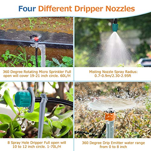 king do way Micro Drip Irrigation Kit Garden Irrigation System wit...