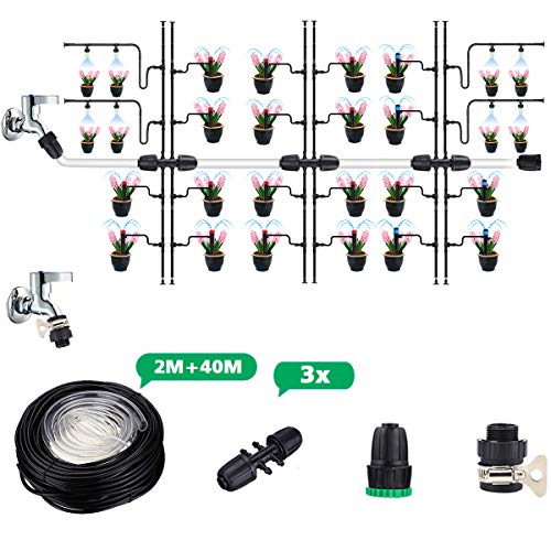 Micro Drip Irrigation Kit,king do way 42m/138ft Garden Irrigation ...