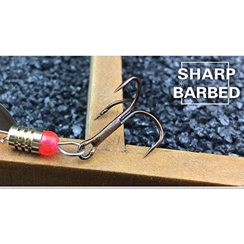 kingforest 10pcs Fishing Lures Spinnerbait for Bass Trout Salmon W...
