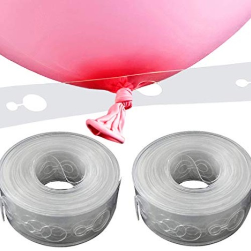 KINGGRID Balloon Decorating Strip, 16.5, for Party 2 Pack, Clear