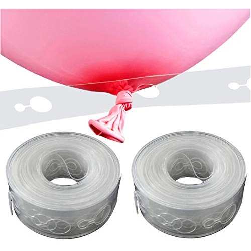KINGGRID Balloon Decorating Strip, 16.5, for Party 2 Pack, Clear