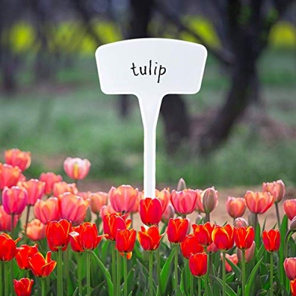 30 Pcs Plastic Plant T-Type Tags Nursery Garden Labels Durable Pla...