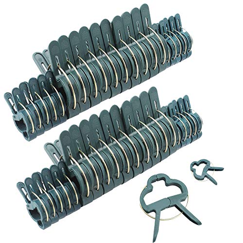 60 Pcs Plant Support Clips,Flower and Vine Clips,Garden Tomato Pla...