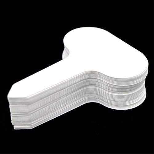 KINGLAKE 100 Pcs White Plastic Plant Labels Waterproof T-Type Plan...