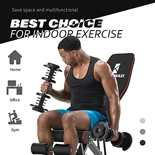 Adjustable Weight Bench, Exercise Workout Bench for Full Body Work...