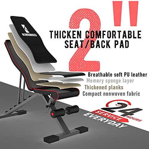 Adjustable Weight Bench, Exercise Workout Bench for Full Body Work...