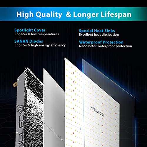 KingLED UL2000 LED Grow Light 4x4ft Coverage Upgraded Full Spectru...
