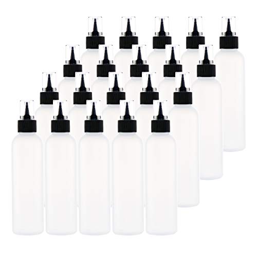 Kingrol 20-Pack Easy Squeeze Writer Bottles, 4 Ounces Soft Applica...