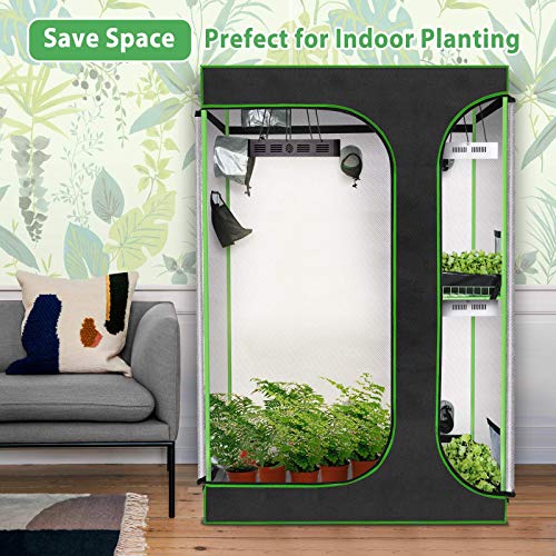 KINGSO 2-in-1 Grow Tent 72” Plant Growing Tents Reflective Mylar I...