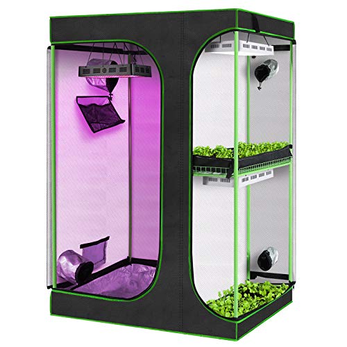 KINGSO 2-in-1 Grow Tent 72” Plant Growing Tents Reflective Mylar I...