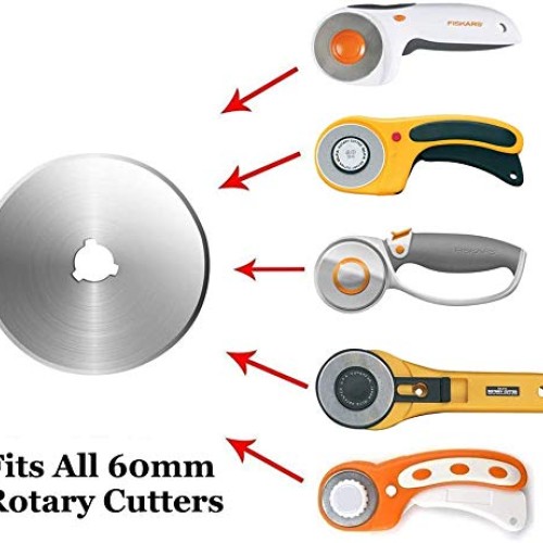 Kingsource SKS-7 Titanium Coated 10 Packs 60mm Pack Rotary Cutter ...