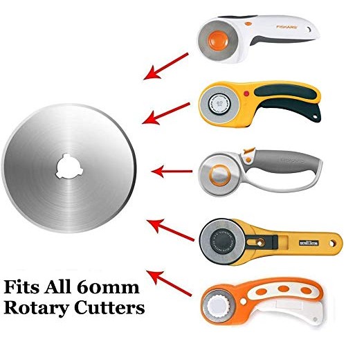 Kingsource SKS-7 Titanium Coated 10 Packs 60mm Pack Rotary Cutter ...