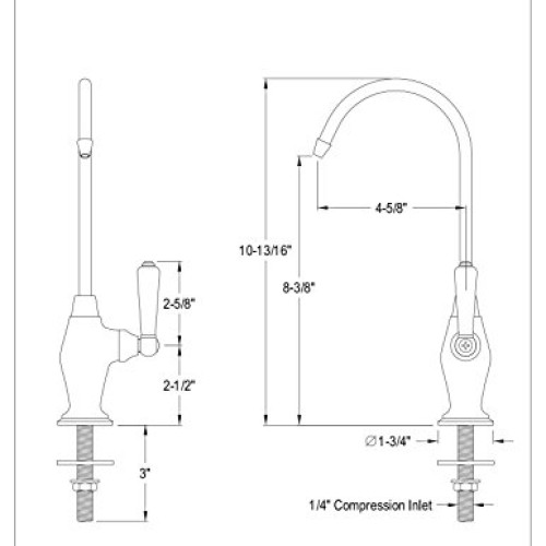 Kingston Brass KS3195NML Magellan Design 1/4 Turn Water Filter Fau...