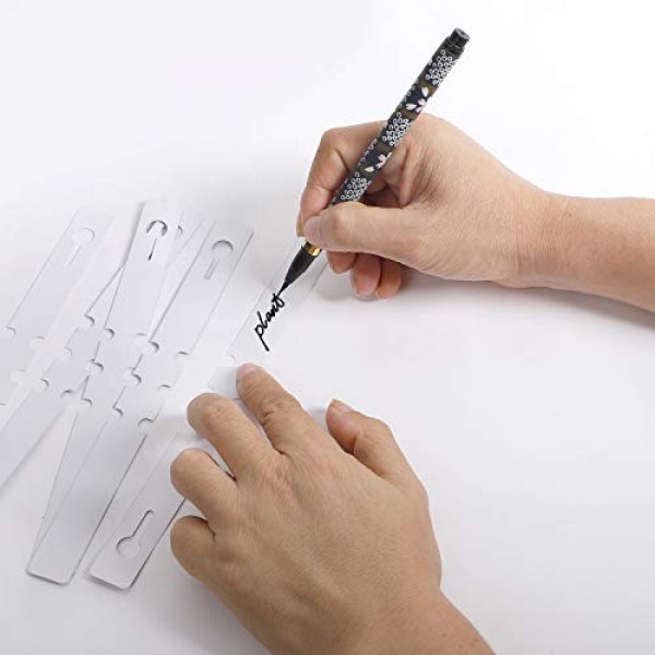 KINJOEK 1200 PCS White Plant Labels, PVC Plant Tags for Garden Adj...