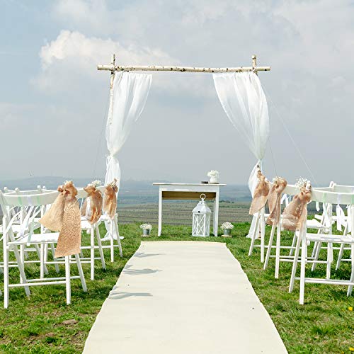KINJOEK 6 Inch Wide 27 Yards Burlap Ribbon, Natural Jute Fabric Ri...