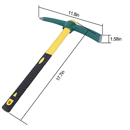 KINJOEK Pick Mattock Hoe, Forged Weeding Garden Pick Axe with 17.7...