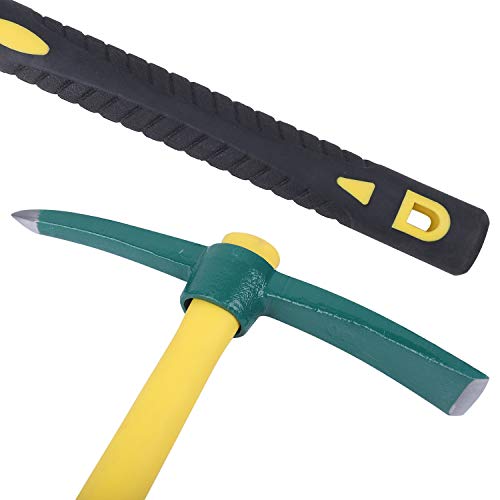KINJOEK Pick Mattock Hoe, Forged Weeding Garden Pick Axe with 17.7...