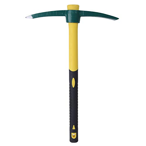 KINJOEK Pick Mattock Hoe, Forged Weeding Garden Pick Axe with 17.7...