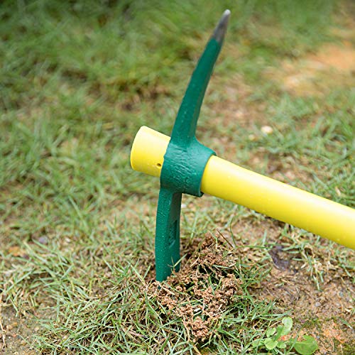 Pick Mattock Hoe, KINJOEK Forged Weeding Garden Pick Axe with 15 I...