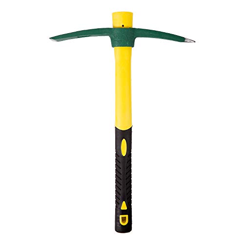 Pick Mattock Hoe, KINJOEK Forged Weeding Garden Pick Axe with 15 I...