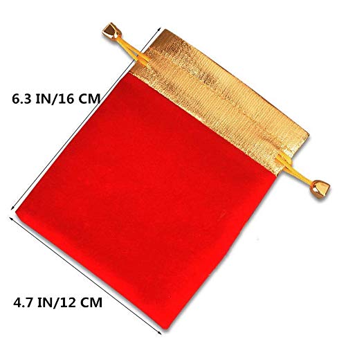 KIPETTO 25Pcs Soft Velvet Pouches with Drawstrings for Jewelry Wed...