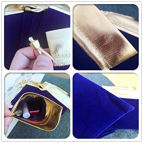 KIPETTO 25Pcs Soft Velvet Pouches with Drawstrings for Jewelry Wed...