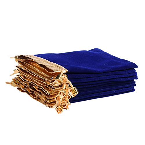KIPETTO 25Pcs Soft Velvet Pouches with Drawstrings for Jewelry Wed...