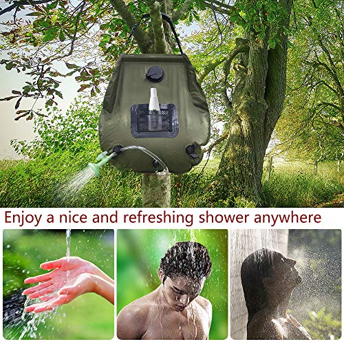 KIPIDA Solar Shower Bag,5 gallons/20L Solar Heating Camping Shower...