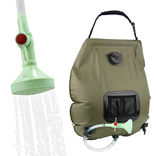 KIPIDA Solar Shower Bag,5 gallons/20L Solar Heating Camping Shower...