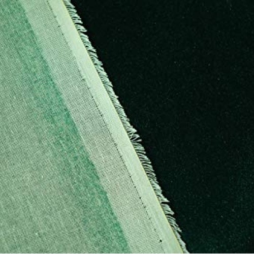 by The Yard- Emerald Green Flocked Velvet Upholstery Sueded Fabric...