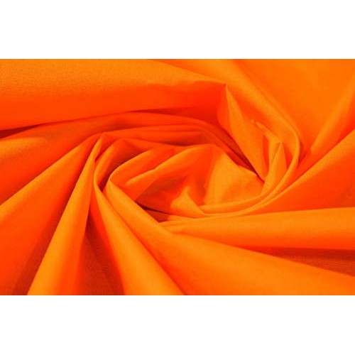 by The Yard- Quilt Fabric Hunter Orange Solid Color Craft Apparel ...