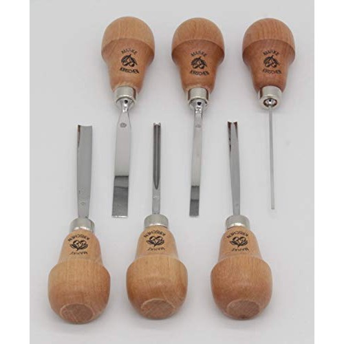 Kirschen 5696000 6-Piece Pear-Handled Wood Carving Set
