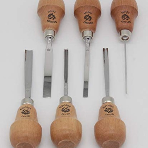 Kirschen 5696000 6-Piece Pear-Handled Wood Carving Set