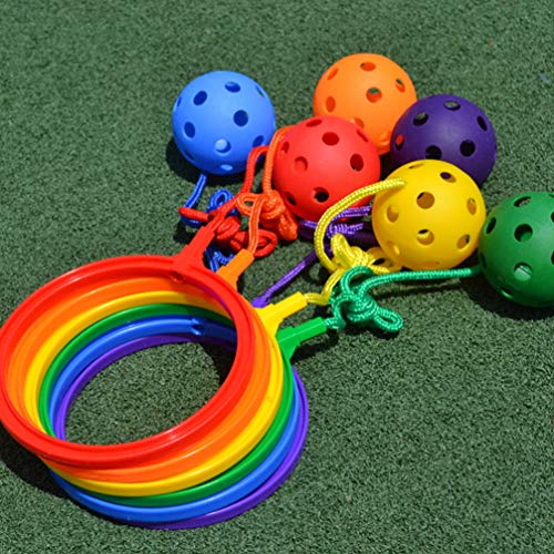 Kisangel 4pcs Jumping Ring Toys Kids Ankle Toy Ankle Skip Jump Rop...