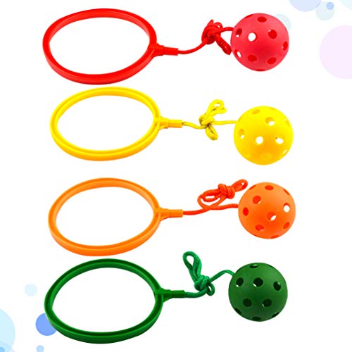 Kisangel 4pcs Jumping Ring Toys Kids Ankle Toy Ankle Skip Jump Rop...