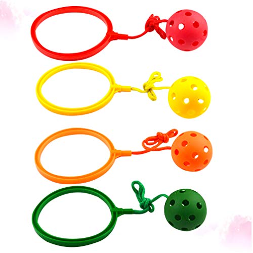 Kisangel 4pcs Jumping Ring Toys Kids Ankle Toy Ankle Skip Jump Rop...