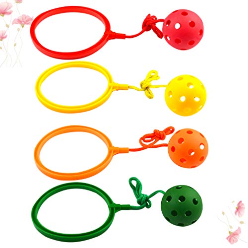 Kisangel 4pcs Jumping Ring Toys Kids Ankle Toy Ankle Skip Jump Rop...