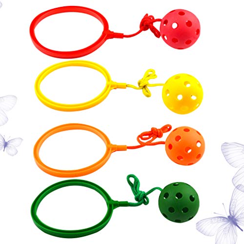 Kisangel 4pcs Jumping Ring Toys Kids Ankle Toy Ankle Skip Jump Rop...