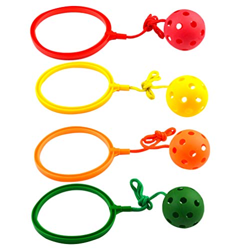 Kisangel 4pcs Jumping Ring Toys Kids Ankle Toy Ankle Skip Jump Rop...