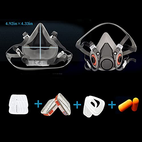 KISCHERS Reusable Half Facepiece and Anti-Fog Safety Goggle Set Ag...