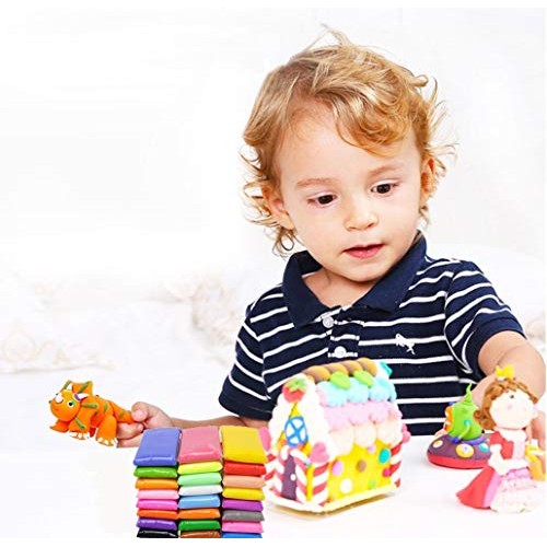 KISEER 24 Pcs Colors Air Dry Clay Bulk Light Soft Modeling Magic C...