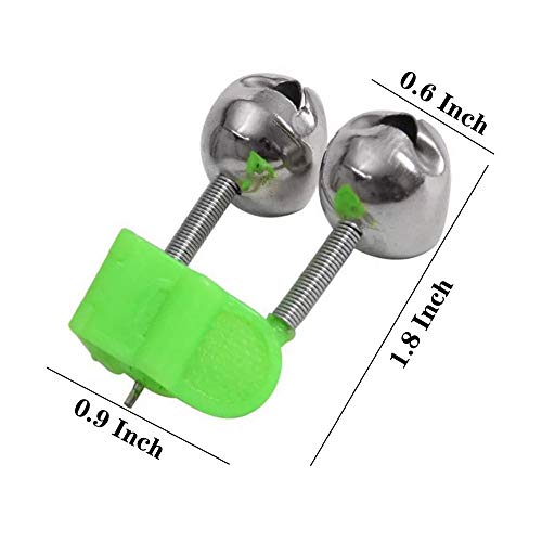 KISEER 50 Pcs Plastic Fishing Bells Clips Fishing Rod Alarm with D...