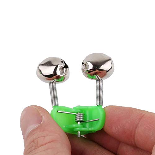 KISEER 50 Pcs Plastic Fishing Bells Clips Fishing Rod Alarm with D...