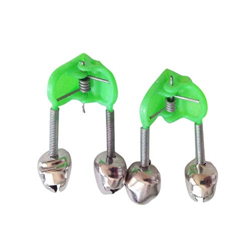 KISEER 50 Pcs Plastic Fishing Bells Clips Fishing Rod Alarm with D...