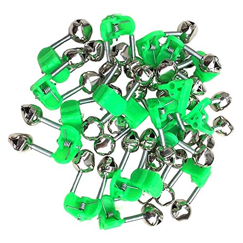 KISEER 50 Pcs Plastic Fishing Bells Clips Fishing Rod Alarm with D...