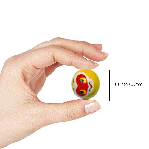 KISEER 50 Pieces Assorted Colorful Mixed Pattern Cute Bouncy Balls...