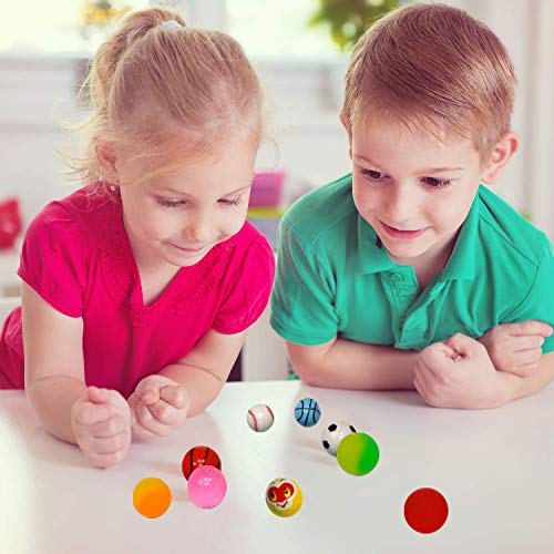 KISEER 50 Pieces Assorted Colorful Mixed Pattern Cute Bouncy Balls...