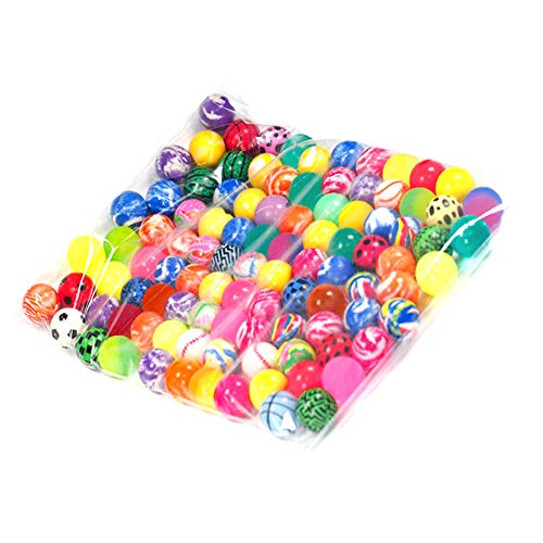 KISEER 50 Pieces Assorted Colorful Mixed Pattern Cute Bouncy Balls...