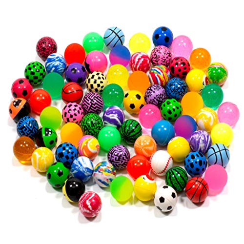 KISEER 50 Pieces Assorted Colorful Mixed Pattern Cute Bouncy Balls...