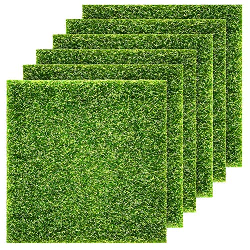 KISEER 6 Pack Fairy Garden Grass 6 x 6 Inches Miniature Artificial...